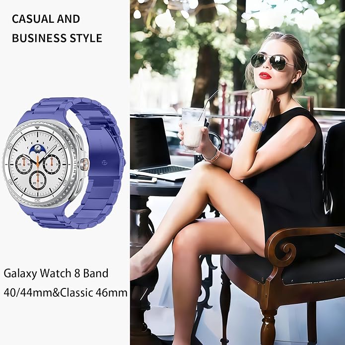 GOLDTOLUCK No Gap Stainless Steel Band Compatible with Samsung Galaxy Watch 8 7 6 5 4 Classic FE Pro Ultra 40mm 44mm 46mm 43mm 47mm 45mm 42mm Replacement Men Women Milanese Metal Elegant Casual