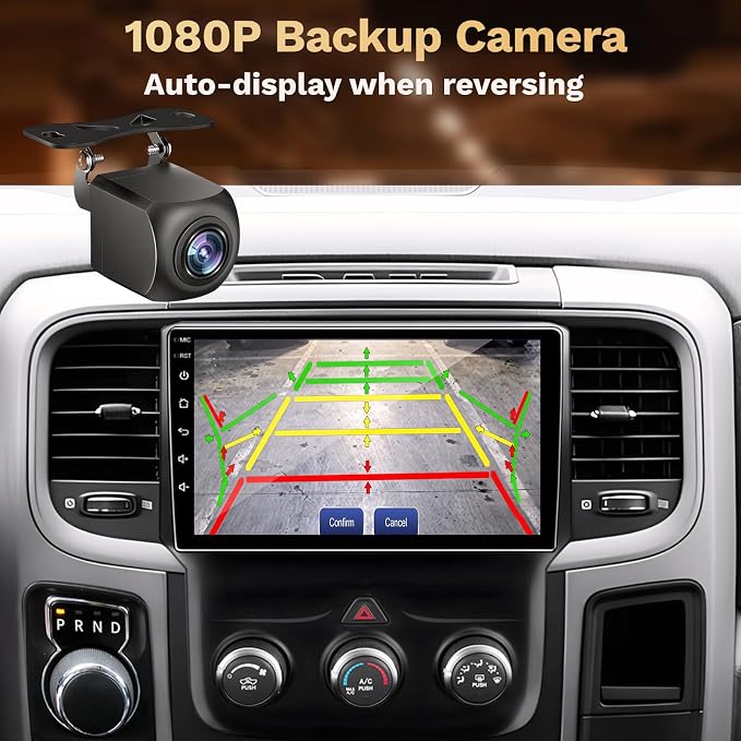 4GB RAM+64GB ROM Car Radio for Dodge Ram 1500 2500 2013-2018: 9-Inch 1280 * 800 IPS Touchscreen Upgrade Stereo with Wireless Carplay Android Auto 1080P Backup Camera Bluetooth 5.4 GPS 5G WiFi SWC FM