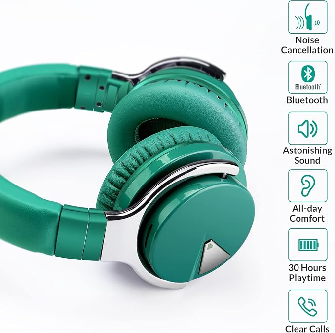 Million Sold 10 Years Classic E7 Active Noise Cancelling Headphones with Upgraded Noise Cancellation, Bluetooth Headphones Wireless with HD Sound Vivid Deep Bass, for Home Office Travel Gift Pcs