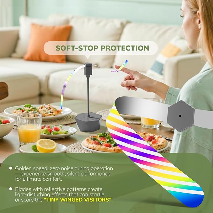 Grete Gotye Portable Battery Powered Fly Fans for Tables Up to 15 Hours Working Time, 4-Pack Indoor Outdoor Food Fan with Flexible Goose-Neck Blades for Home Restaurant Party Picnic Patio BBQ, Grey