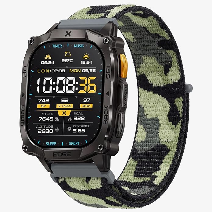 CARBINOX Band Durable 22mm Compatible Smartwatches Adjustable, Secure Fit