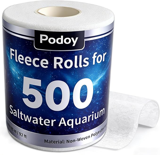 Podoy Replacement Fleece Roll Compatible with Red Reef 500, Aquarium Automatic Filter Media Roll for Saltwater & Reef Tanks, High-Density Mechanical Filtration, 1 Pack