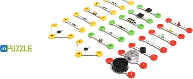 mPuzzle Educational STEM Toy to Learn Electronics and Programming, Building and Coding Set for Kids Aged 5+