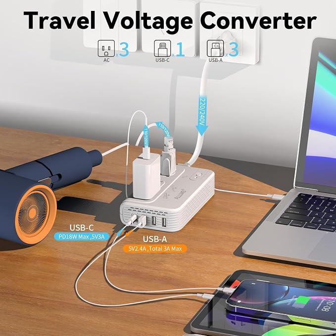 ALLWEI 230W Power Voltage Converter 220V to 110V and 2000W Voltage Converter US to Europe