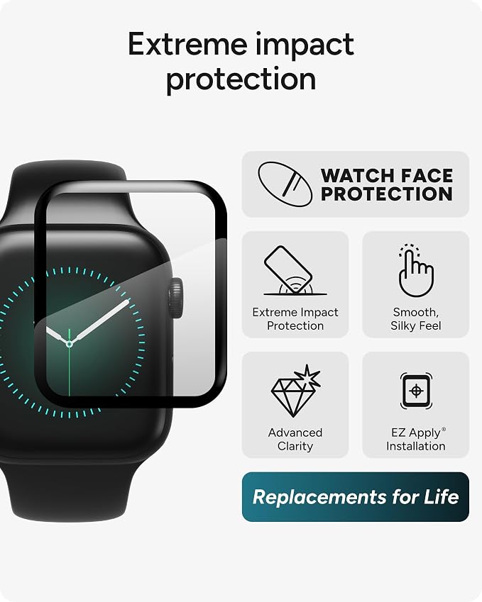 ZAGG Invisbleshield Glass Fusion+ - Engineered Hybrid Glass - Screen Protector - Made for Apple Watch SE 3/6/ SE (2020)/ 5/4 (40mm)