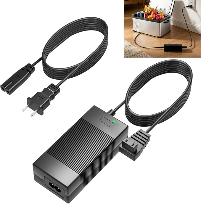 Power Cord for Car Refrigerator Compatible with Alpicool, Bodega, Euhomy, BougeRV, ARB, ICECO, Setpower, JoyTutus Car Refrigerator Power Adapter Charger