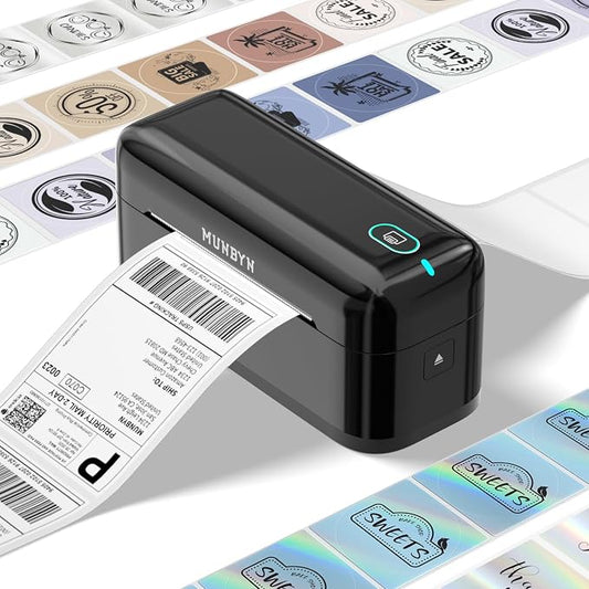 MUNBYN Bluetooth Thermal Label Printer RealWriter RW402B, 4x6 Shipping Label Printer for Small Business, Compatible with Android, iPhone and Windows, Mac, Chromebook