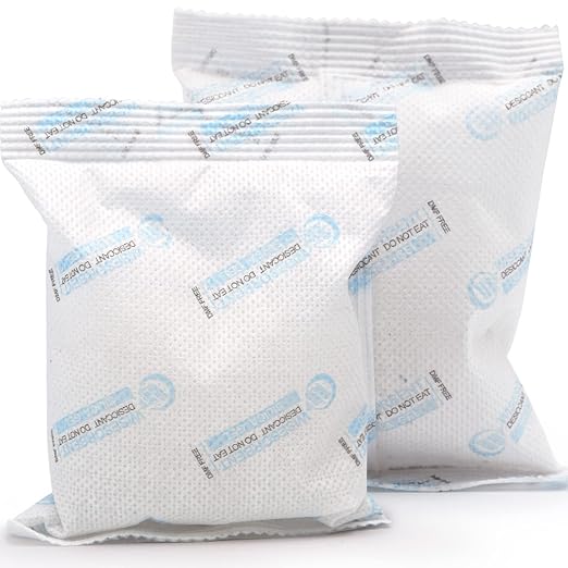 Wisesorb 120 Packs 100 Gram Silica Gel Packets, Dessicant Packets for Storage, Pure and Safe Silica Gel Desiccant Packs, Moisture Absorber Silica Gel Beads Packs for Moisture Control