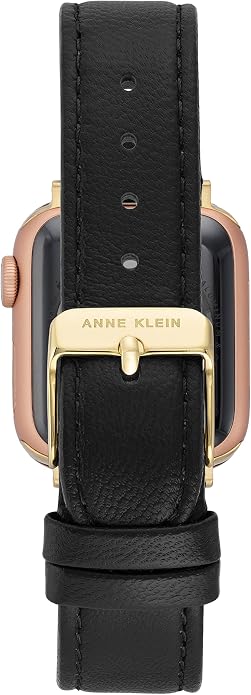Anne Klein Leather Fashion Band for Apple Watch Secure, Adjustable, Apple Watch Band Replacement, Fits Most Wrists