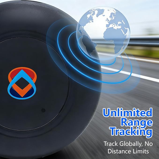 GPS Tracker for Vehicles, Cars, Motorcycles & Fleet - Real-Time Portable Magnetic Tracking Device, No Monthly Fee No Subscription, Global Coverage Location Tracker for Car Kids, Elderly, Pets & Assets