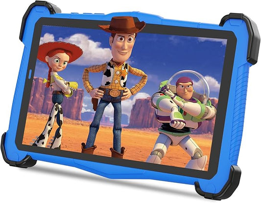 Fivahiva Kids Tablet 7 inch Android 15, Tablet for Kids 3-7 with Shockproof Case, 10GB RAM 64GB ROM, WiFi, IPS Screen Parental Control GMS Education Games for Girls Boys (Blue)
