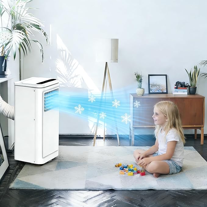 Electactic 10000 BTUs Portable Air Conditioners for Room up to 450 Sq. Ft, Air Conditioners Portable with Cool/Fan/Dry/Sleep Mode, 24H Timer, Remote Control, Window Kit