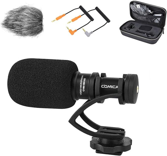 COMICA CVM-VM10II - Camera Microphone for Canon Nikon Sony Panasonic DSLR Camera, Camcorder, Professional Universal Shotgun Video Microphone for iPhone Samsung Galaxy Android Smartphones