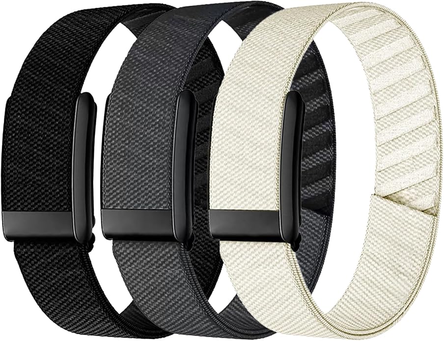 3 Packs Stretchy Bicep Straps Compatible with Whoop 5.0/4.0/3.0 Bands, Sport Nylon Adjustable Replacement Arm/Ankle Band for Whoop 5.0 MG/One/Peak/Life Durable Breathable Wearable Health Fitness Activity Tracker