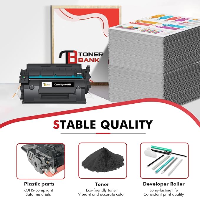 057H Black High Yield Toner Cartridge Replacement for Canon 057H 057 CRG-057H MF445dw MF455dw Toner for ImageCLASS MF448dw LBP226dw LBP227dw MF449dw MF445 LBP220 LBP230 MF440 MF450 Printer 2-Pack