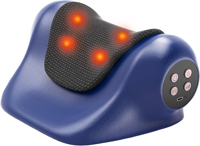 Neck Massager with Heat, Neck Massager Pillow with 3 Modes & Heat, 3-in-1 Wireless Electric Shoulder Massage with 2000mAH, Gift for Women Men Christmas