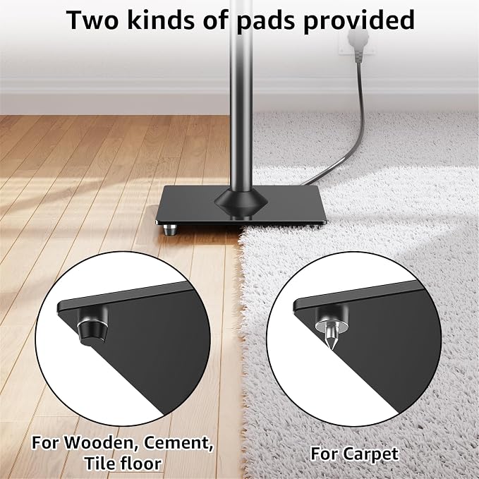 MOUNTUP Universal Speaker Stands Pair for Surround Sound Home Theater, 31" Height Floor Speaker Stands Max 22LBS, Bookshelf Studio Satellite Speakers Fit Klipsch Polk Yamaha, Non Slip Pad Easy Install