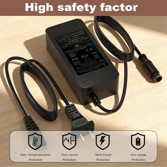 54.6V Charger for Super 73 ZX/S2/RX/Z S R Adventure Series Compatible with Super 73 48V Li-ion Battery Power Adapter Cord
