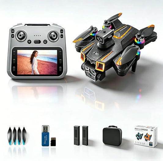 Drone with camera for kids & dynamic racing LED lights, 5.6" Built-In FPV Screen, Dual Batteries, Perfect Holiday & Birthday Gift, Indoor & Outdoor Quadcopter Toy