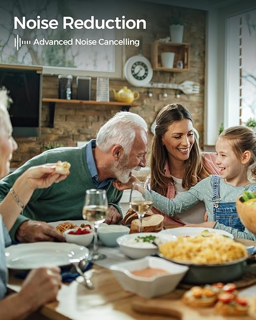 Convo Hearing Amplifier for Seniors with Remote Microphone and Noise Cancelling, Convo Rechargeable Personal Sound Amplifier, Hearing Devices for TV Listenings