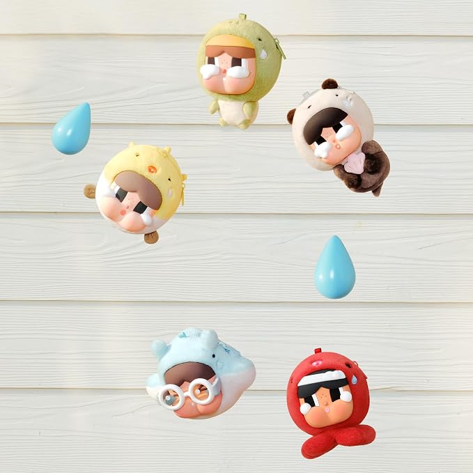 POP MART Crybaby Cry Me an Ocean Series Earphone Bag, Blind Box Portable Earbuds Case for Apple, Samsung, JBL, Headphone Earbud Protective Carrying Case Bag, Whole Set