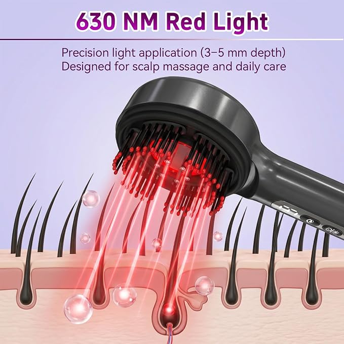 3-in-1 Electric Scalp Massager for Hair Growth, Head Massager with Oil Applicator, IPX7 Waterproof Scalp Brush for Men & Women, Home & Travel Use