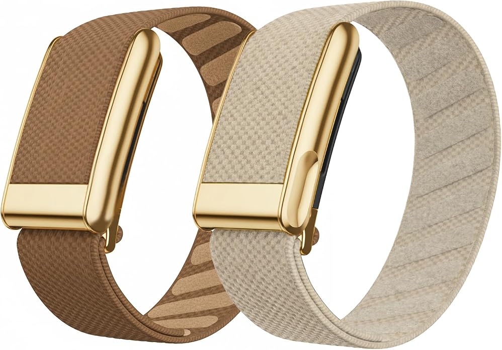 2-Pack Superknit Bands Compatible with WHOOP 5.0, Soft Adjustable Replacement Wristband Strap for One Peak & MG with Golden Accessories (Includes 1pcs One Peak + 1pcs MG)