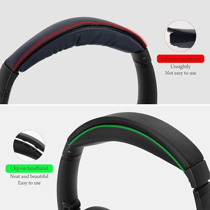 Geekria Headband Pad Compatible with Bose QC 45/ 35IIGaming/ 35II/ 35/ SE Headphones, Replacement Band Repair Part (Black)