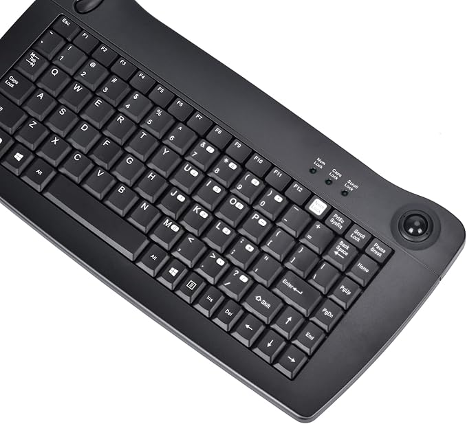 MCSaite MC-8040RF 2.4G Wireless and Bluetooth Mini Keyboard with Built-in Trackball Mouse Multi-Device for Smart TV, TV Box, TV-Connected Computer, Mac, HTPC