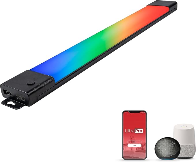 UltraPro Smart Wi-Fi 18 inch Plug-in Under Cabinet Lights, Color Changing, Compatible with Alexa, Works with Google Assistant, Under Cabinet Lighting, Under Counter Lights for Kitchen 57071