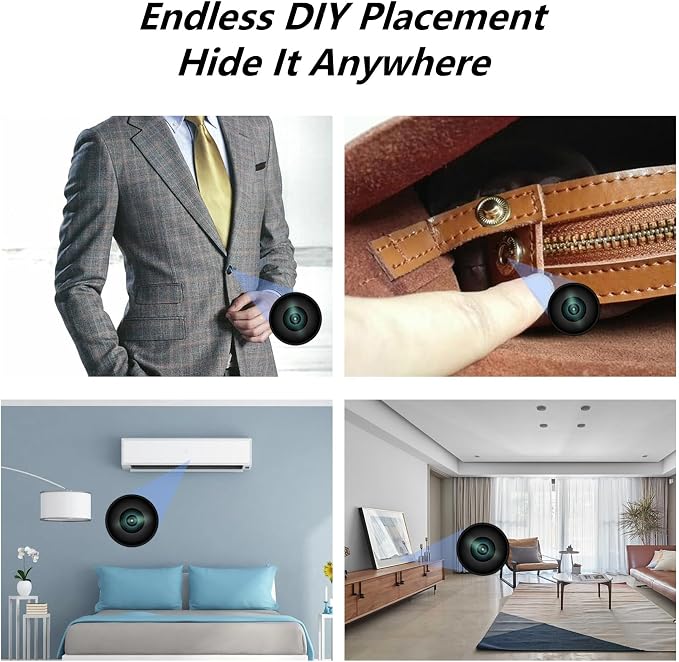 Mini Hidden Camera DIY Module, HD 4K Wireless Cameras, Small WiFi Nanny Cam, Portable Tiny Security Camera for Home Indoor & Outdoor