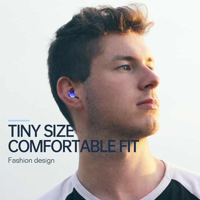 Invisible Sleep Headphones,Sleep Earbuds for Side Sleepers,Small Comfortable Fit Noise Blocking Sleeping Ear Buds,Bluetooth 5.3 Wireless Earbuds, in-Ear Ear Buds for Sleeping, Working (Blue)
