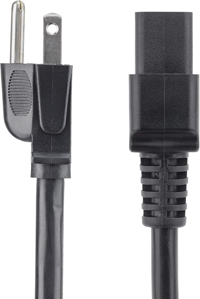 StarTech.com PXT515C19146 6 ft Heavy Duty 14 AWG Computer Power Cord - NEMA 5-15P to C19 - 14 AWG Power Cable - NEMA 5-15P to IEC 320 C19 Power Cord