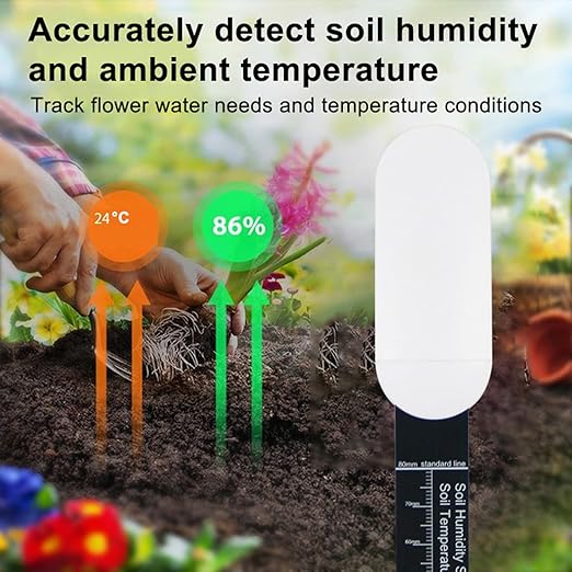 Smart Soil Moisture Meter: Zigbee Soil Moisture Sensor with App Control, Historical Record, Soil Tester with Moisture/Temperature Sensor, Tuya Zigbee Hub Required, Soil Meter for Garden, Plants