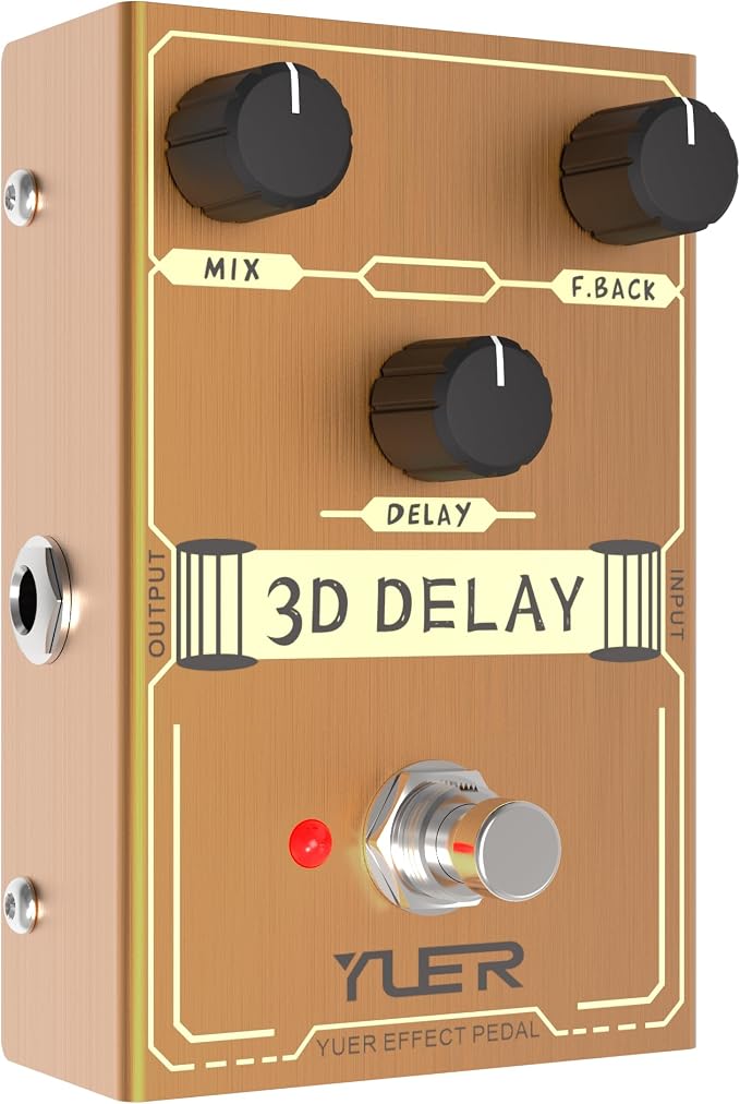 3D DELAY,Guitar Pedal,Electric Guitar Effects Pedal for Guitars and Bass Effect Pedals Mini Single Type DC 9V True Bypass