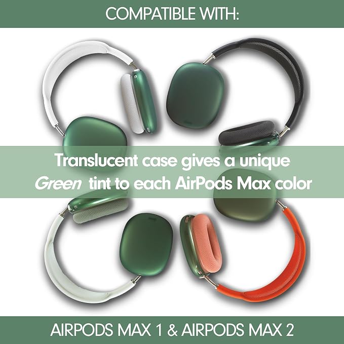Sonix Protective Case for AirPods Max 2 & 1 | Headphones Cover | Frosted Matte Series | Frosted Matte Forest Green