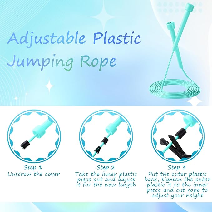 Silipull 72/144 Pcs PVC Jump Ropes Bulk Fitness 9.2 ft Adjustable Skipping Rope Versatile Speed Rope with Plastic Handles for Women Men Endurance Training Cardio Exercise Workout Outdoor