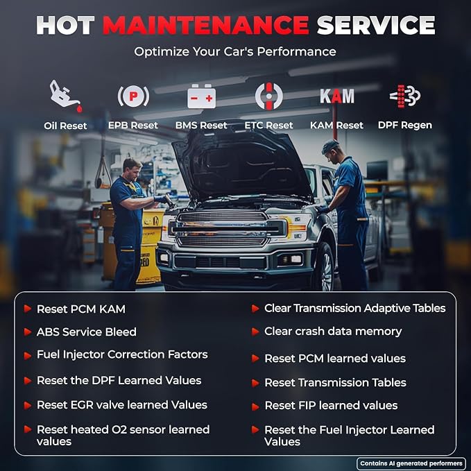AUTOPHIX 7150P+ OBD2 Scanner Fit for Ford Lincoln Mercury, Full System Diagnostic Tool with All Reset Service, Full OBD2 Code Reader with Battery Registration ABS Bleeding Oil EPB ETC Reset