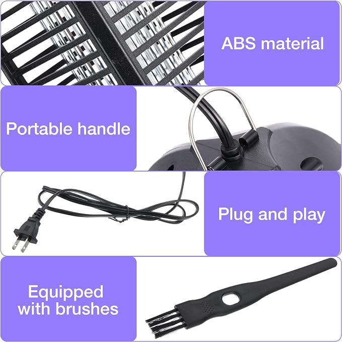 Qualirey 3 Pieces Electric Mosquito Zappers Bug Zapper with Light 11 W Plug in Mosquito Lamp Insect Trap Killer for Patio Electric Insect Killer for Home Garden Backyard Indoor Outdoor