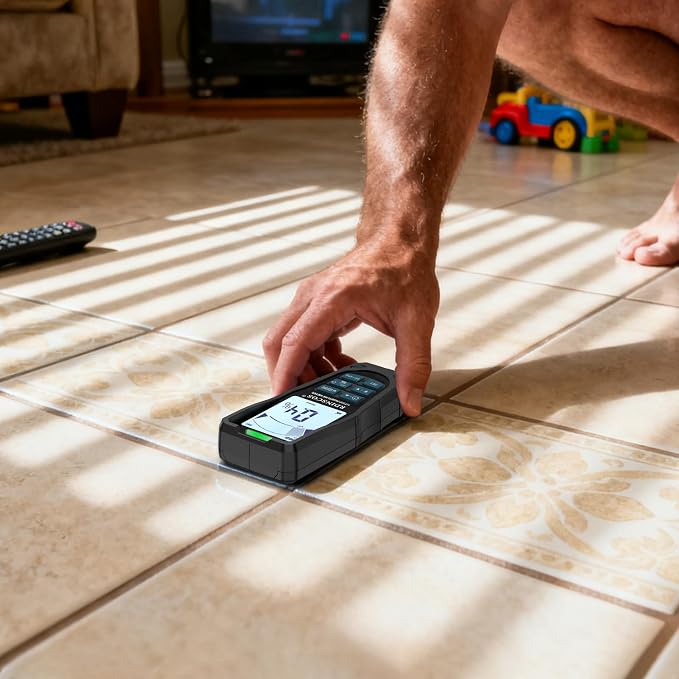 Pinless & Pin-Type Moisture Meter for Wood, Drywall & Concrete | Digital Moisture Tester, Audible Alarm, HOLD Function, Ideal for Firewood, Lumber, Home Inspections