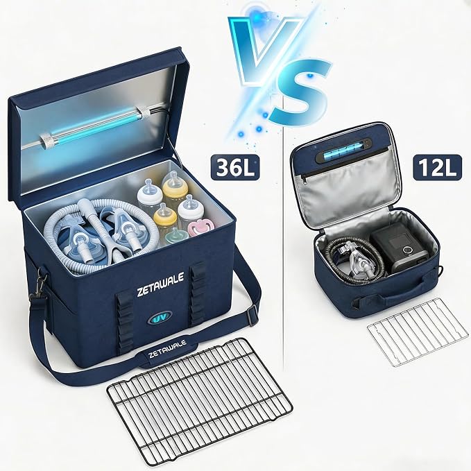 UV Light Sanitizer Box Foldable Large Cleaner and Sanitizing Machine with Timer UVC Light Sanitization Bag Household for Cell Phone,Earphones,Plush Toys,Towels,Keys,Brushes and Combs（36L）
