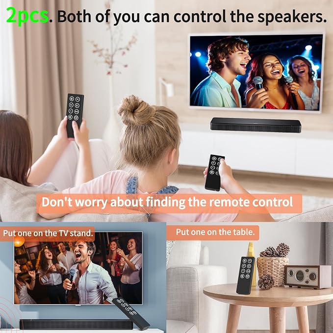 2PCS Replacement Remote Control for Bose Solo 5 10 15 Sound Bar, Compatible with Bose Solo 5 10 15 Series II TV Sound System 410376 418775 431974 845194 740928-1120 838309-1100 with CR2025 Battery