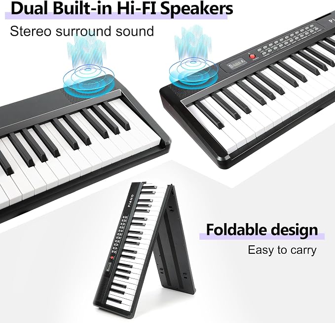 88 Key SEMI-Weighted Keyboard Piano For Beginners w/Stand, Teaching Mode | Corded Electric, MIDI, Bluetooth, 1000 Tones/Rhythms, 150 Demos, Sustain Pedal, Metronome, Sync, Chord, Dual Key, Key Drum