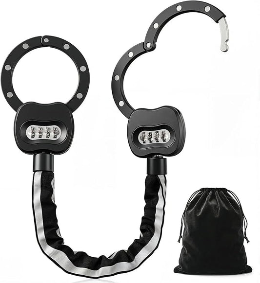 Scooter Locks Anti Theft, Heavy Duty Bike Lock Combination 4 Digit, Security Electric Scooter Chain Lock φ8mm x 3Ft for E Scooter, E Bike, Motorcycle, Door, Gate