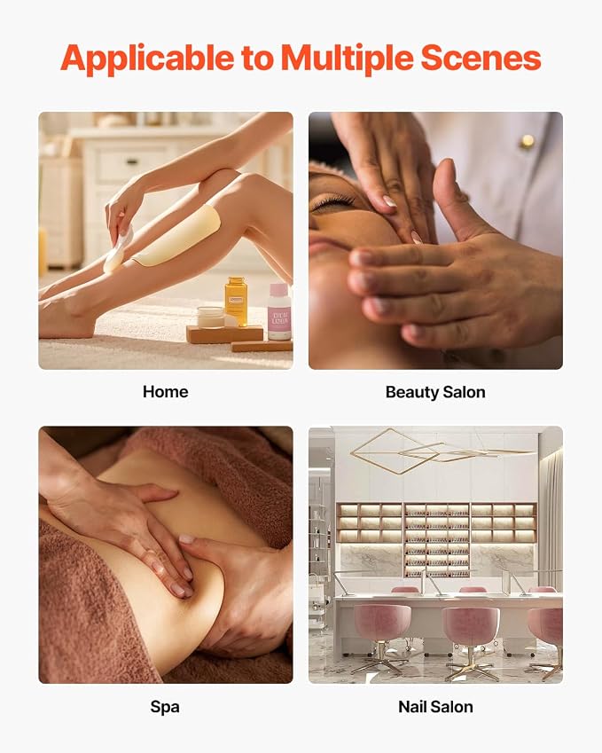 VEVOR Single Wax Warmer, 3000ML 300W Professional Wax Warmer for Hair Removal, 32 ℉- 248 ℉ Adjustable & Non-Stick Waxing Heater Pot with 100PCS Waxing Sticks for Home Use, Beauty Salon, Spa