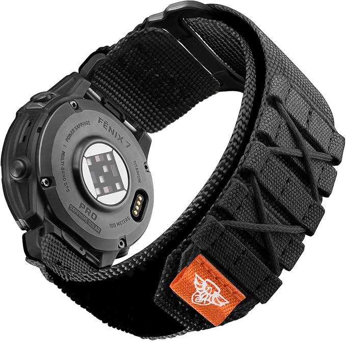 Bandletic Compatible with Garmin Fenix 8 47mm 7 6 Pro 5 Plus Watch Band, Rugged Tactical Nylon Strap for Instinct 3 2, Quick Fit 22mm Watch Bands for Forerunner 970/965/955/945/Approach S62/S60/Epix 2