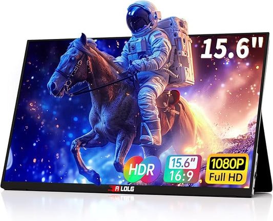 15.6''Portable Monitor for latop ,2K FHD 60HZ Laptop Monitor Screen,USB-C and HDMI Inputs, Ultra-Slim IPS Panel with HDR and Premium Smart Cover & Speakers for Laptop,PC,Phone,PS4/5,Switch,Mac,Xbox