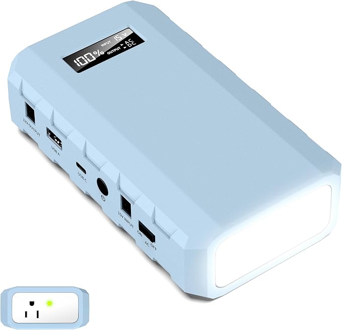 SinKeu 24000mAh Portable Charger Power Bank, 88Wh Portable Power Bank with AC Outlet, QC 3.0 USB/USB-C, DC Output, Led Flashlight, Portable Battery Charger for Home Camping Travel Power Backup