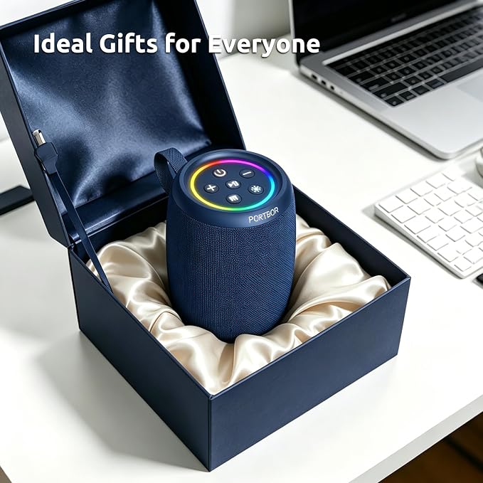 Bluetooth Speaker, Portable Wireless Speaker with Stereo Loud Sound, BT5.3, IPX5 Waterproof, TWS Pairing, for Outdoor Home Party Beach Camping, Electronics, Holiday Birthday Gift