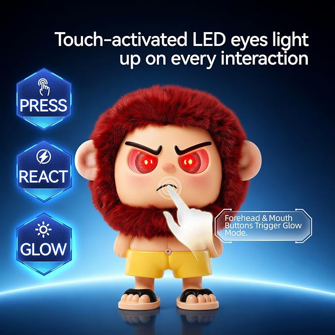 AI Robot,AI Companion & Emo Robot, Plush Interactive Toy Figure, Artificial Intelligence Product, Long-Distance Relationship Robot Gift for All Ages.